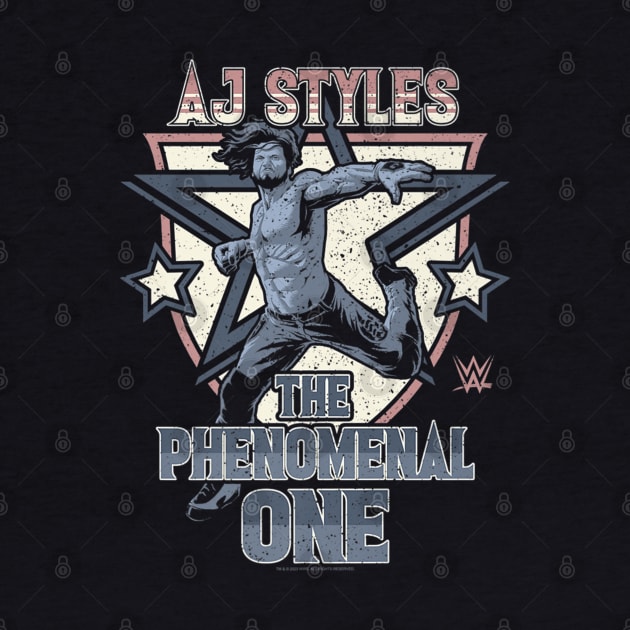AJ Styles The Phenomenal One Distressed Portrait by Holman